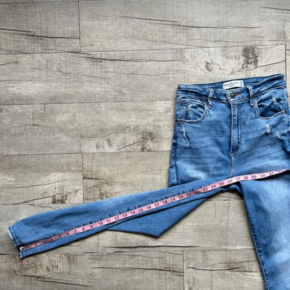 Abercrombie & Fitch The Super Skinny Ankle High Rise Curve Love Jeans 26 2R - Picture 6 of 10